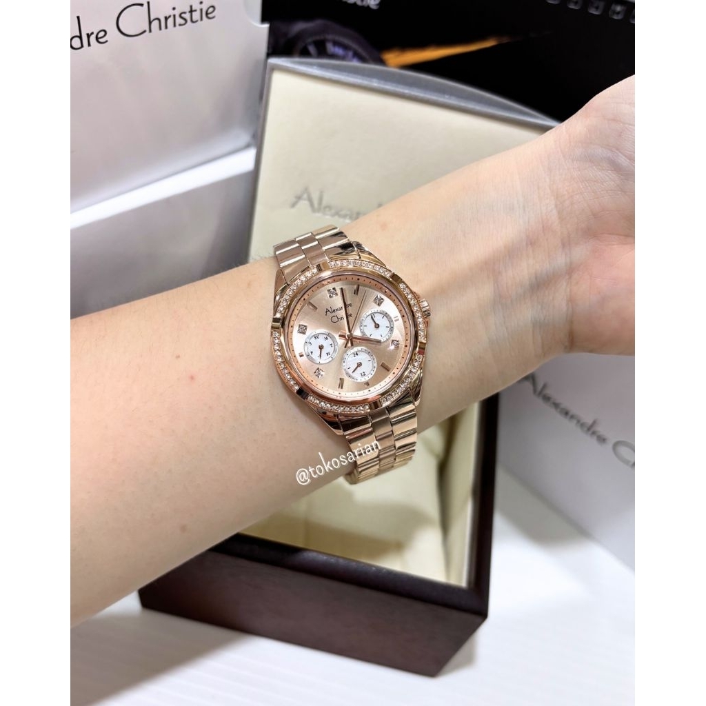 Alexandre Christie AC 2947 BF Original Bergaransi Jam Tangan Mewah Untuk Wanita