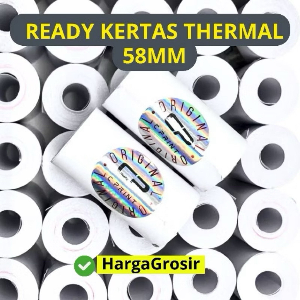 

[ COD ]1 Roll KERTAS STRUK THERMAL PAPER ROLL 57x30 58x30 TERMAL EDC THERMAL PRINTER MINI BLUETOOTH 58MM CORELESS