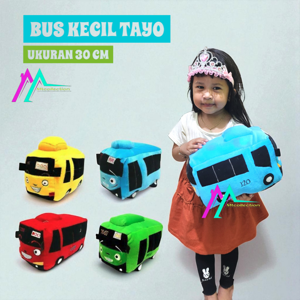 Boneka Tayo Bus Kecil Ukuran 30CM Gratis Ongkir Bisa Cod
