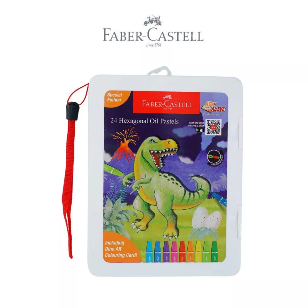 

Faber-Castell Oil Pastels 24 Hexagonal - 24 Warna ( Dino Special Edition )