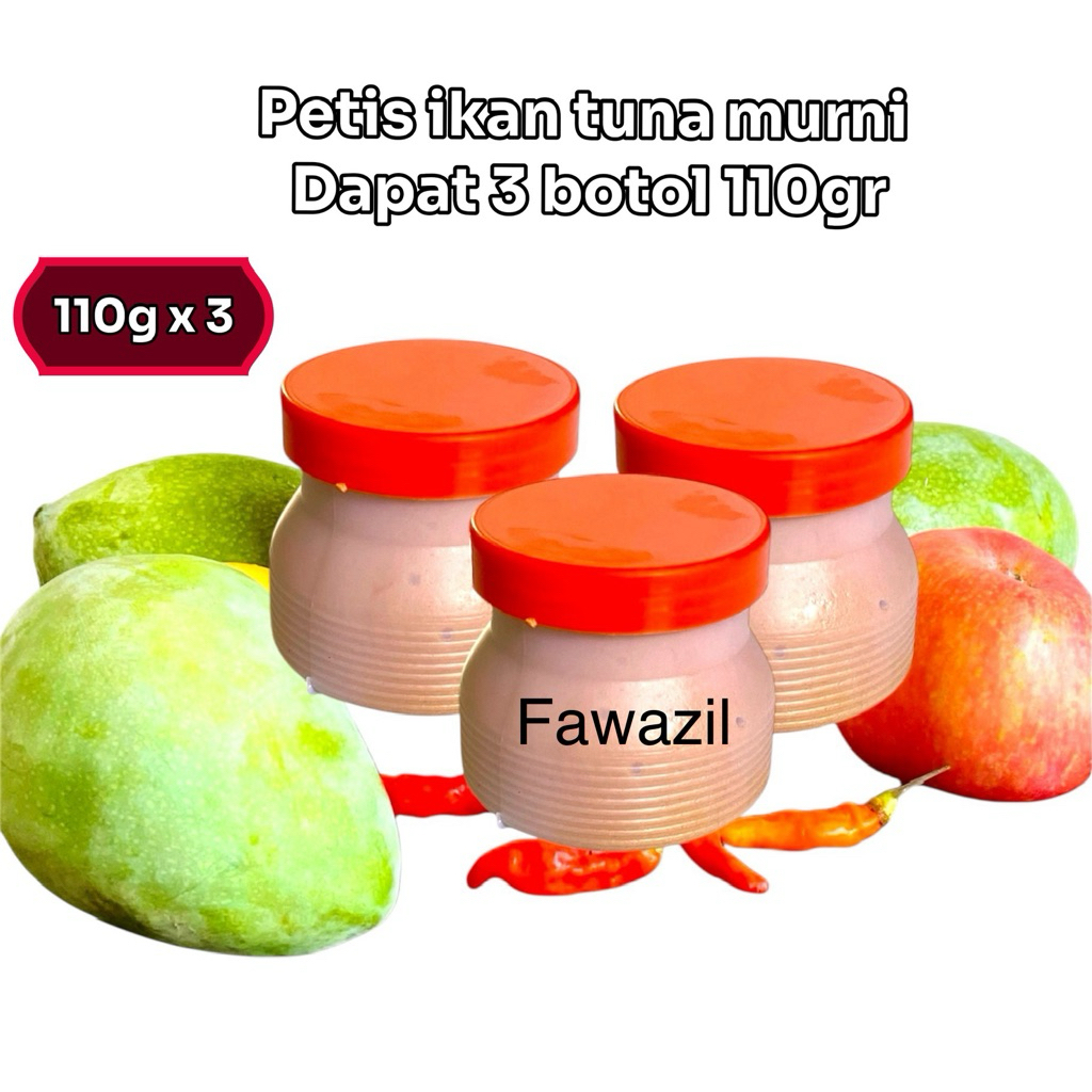 

3 botol Petis ikan Tuna A3 kualitas premium super asli Madura - Petis Bumbu Rujak- Petis Ikan Petis Konang