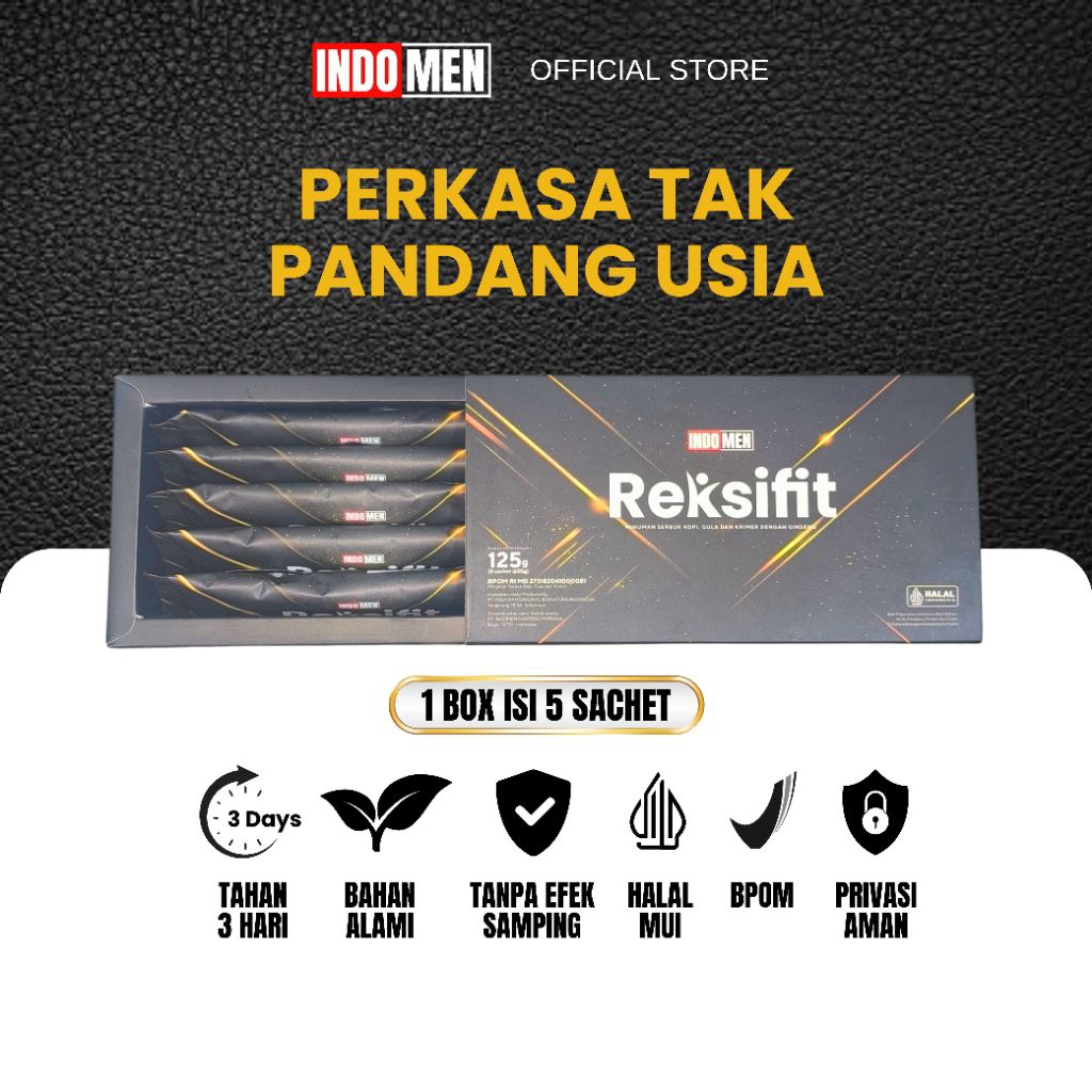 

INDOMEN Reksifit 1 Box 5 Sachet Kopi Vitalitas Pria Terlaris