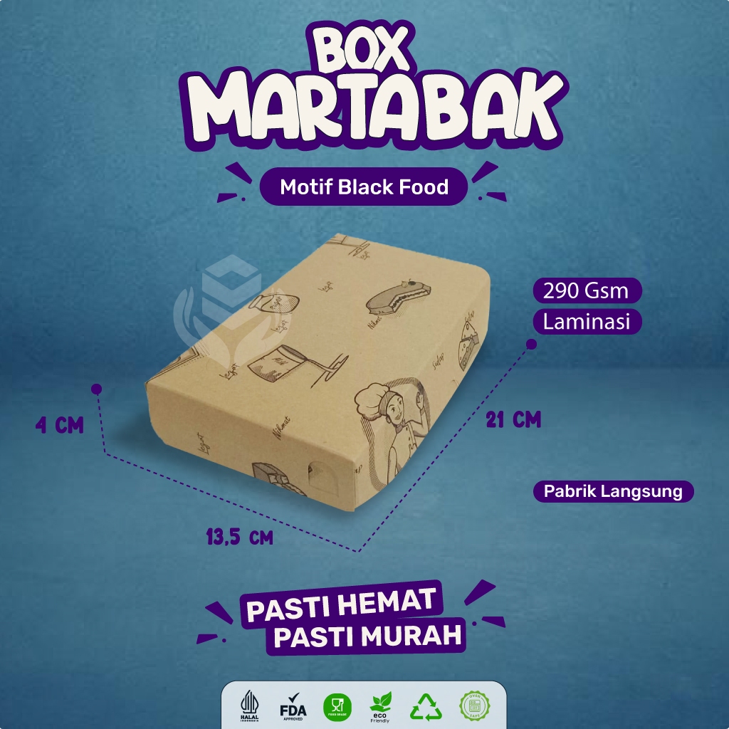 

Dus Martabak Laminasi Dalam Box Martabak (B40K2-21X13.5X4 Cm)