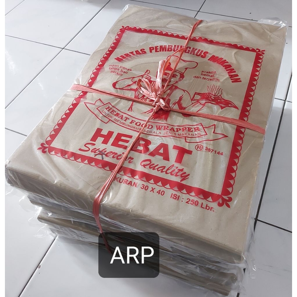 kertas pembungkus cap hebat - kotak merah/kertas nasi hebat besar/kertas nasi ukuran 30x40cm/kertas 