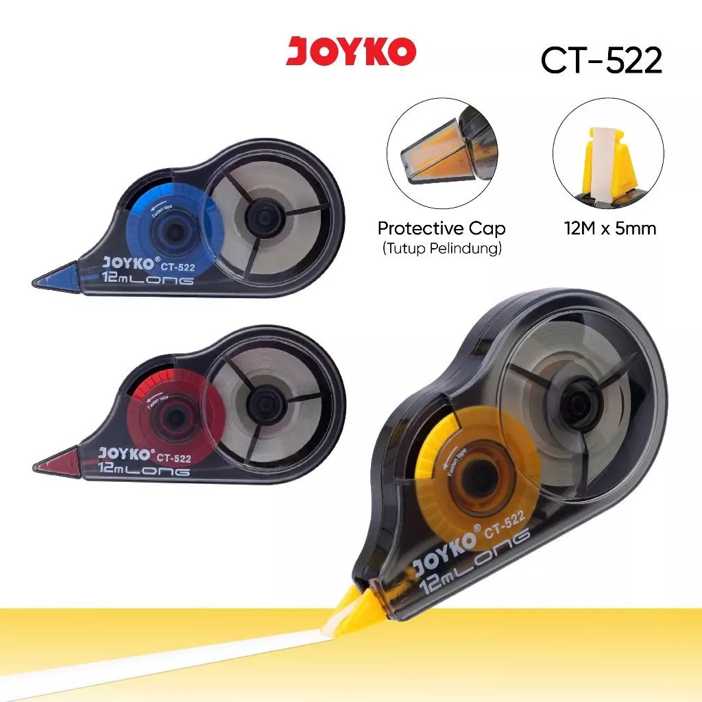 

Correction Tape JOYKO CT-522 Tipe X Pita Koreksi [1 PCS]