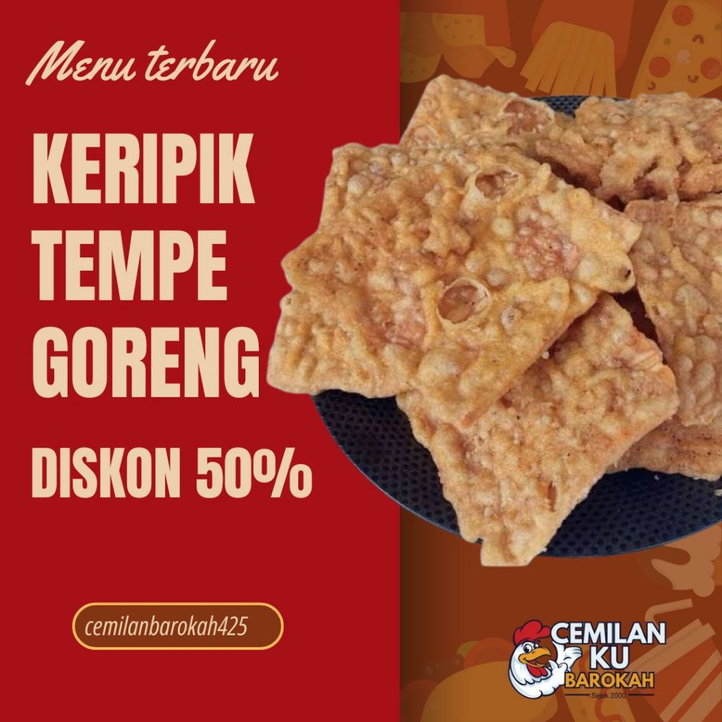 

(KHAS BANDUNG) TEMPE GORENG MAKANAN RINGAN KRIUK RENYAH TERMURAH 250GR 500GR 1KG