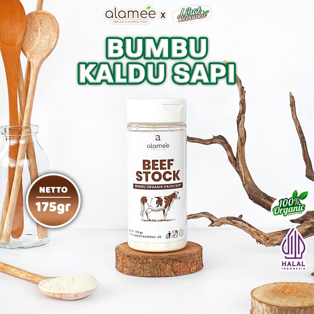 

ALAMEE Bumbu Kaldu Sapi Bubuk NON MSG Organik Beef Powder Praktis Tabur 175gr LIHAT KEBUNKU
