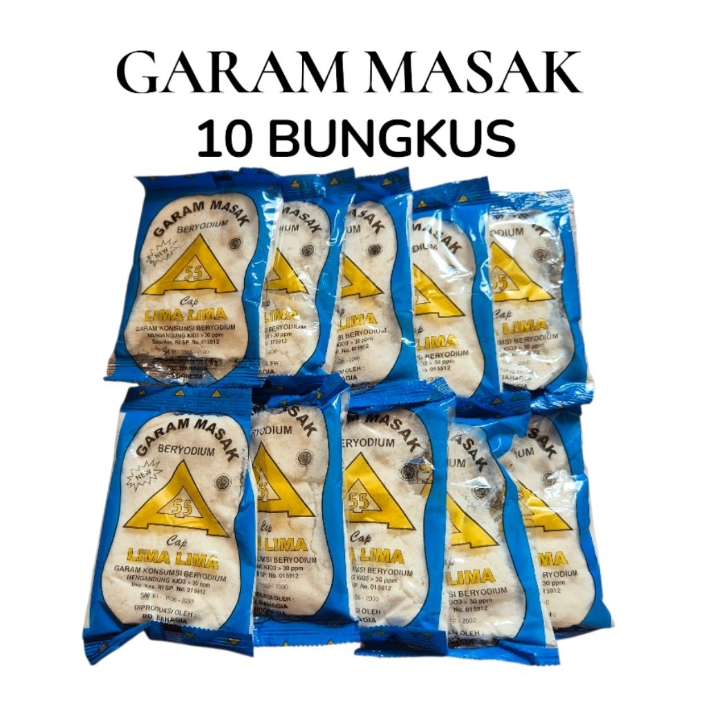 

Promo... 10 Bungkus Garam masak Garam dapur isi 100gr garam beryodium