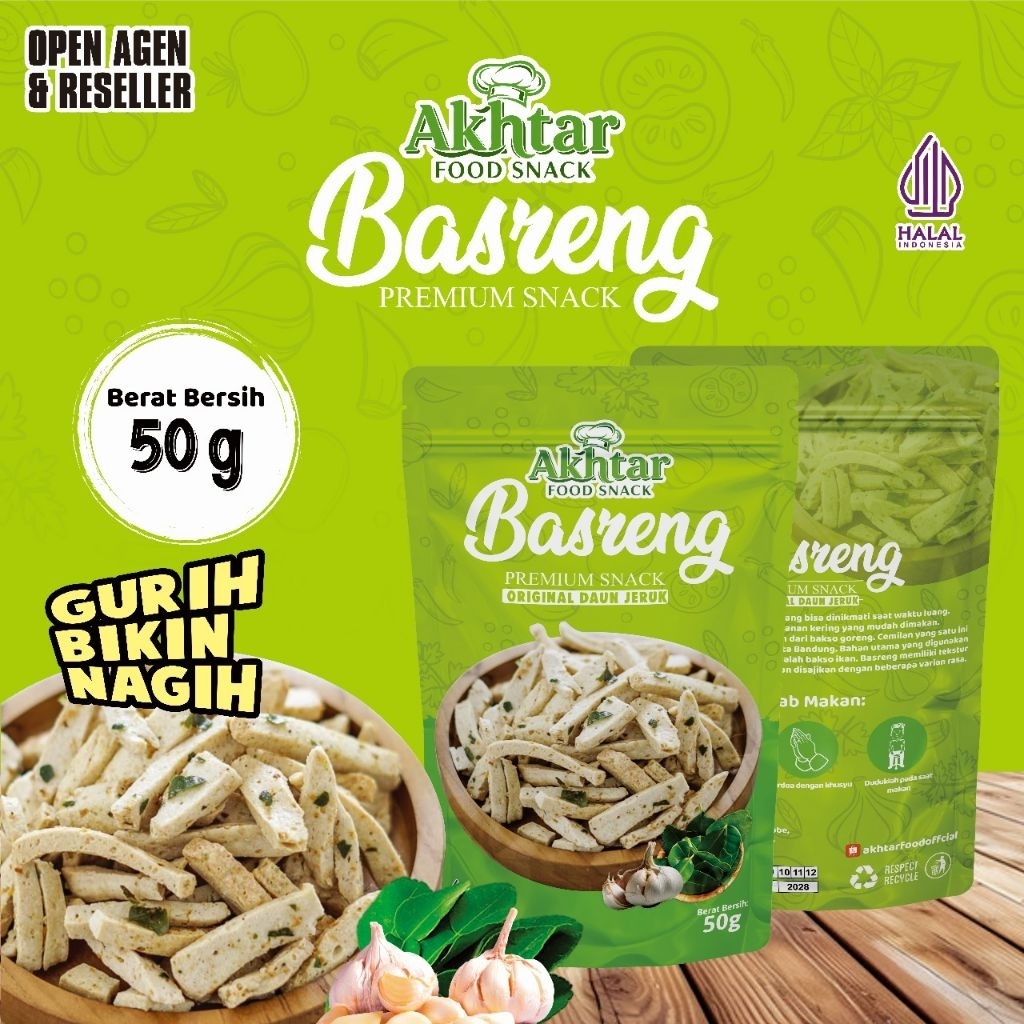 

PROMO!!! BASRENG RASA ORIGINAL DAUN JERUK AKHTAR FOOD 50GR