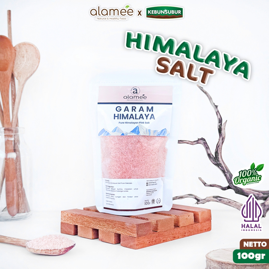 

ALAMEE Garam Himalaya Himalayan Pink Salt Mini Asli Pakistan 100g kebunsubur