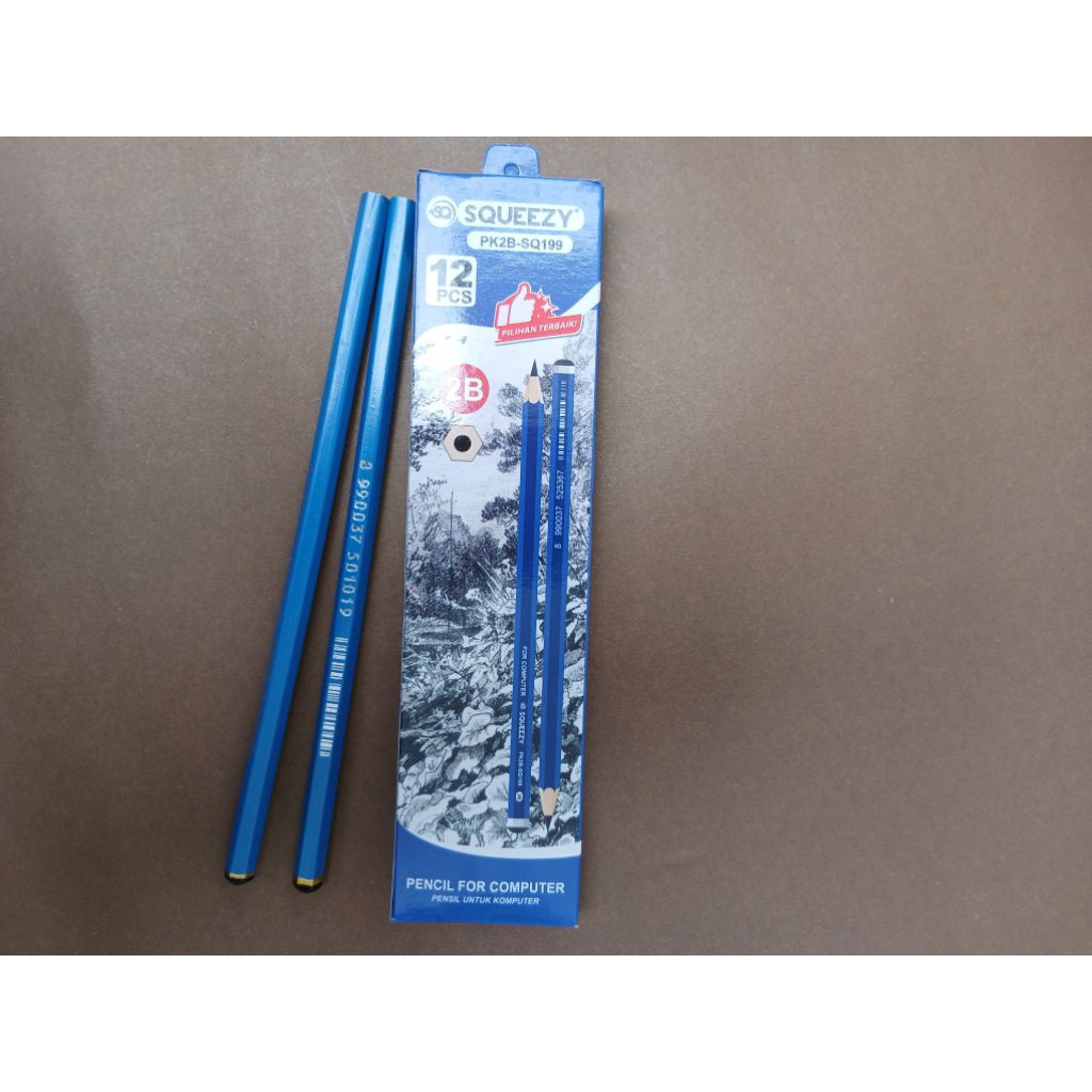 

Pensil 2B. Squeezy PK2B-SQ 199. 1 Kotak Isi 12 Pcs