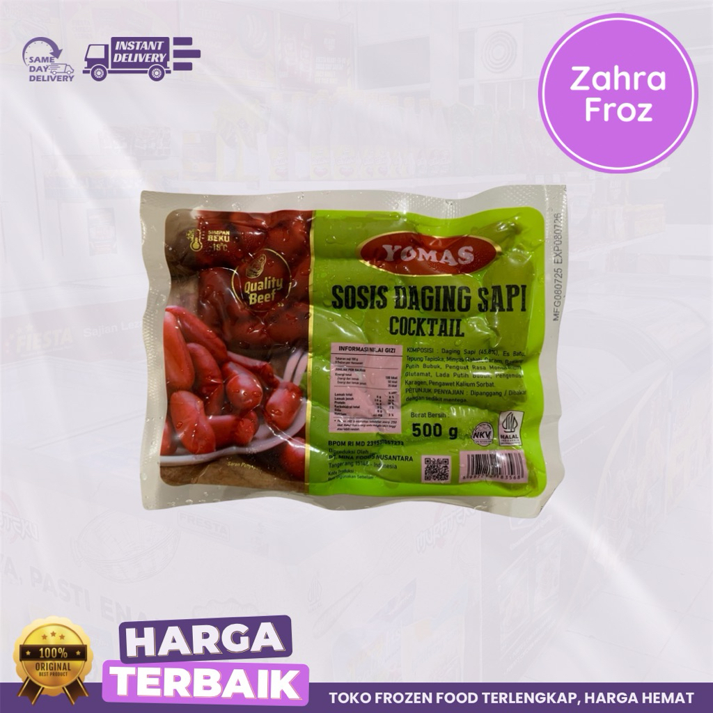

YOMAS SOSIS BEEF COCKTAIL MERAH 500 GR