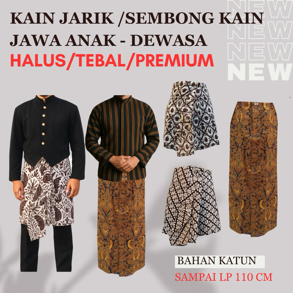 Kain Batik Jarik Jadi / Sembong Pria Anak & Dewasa