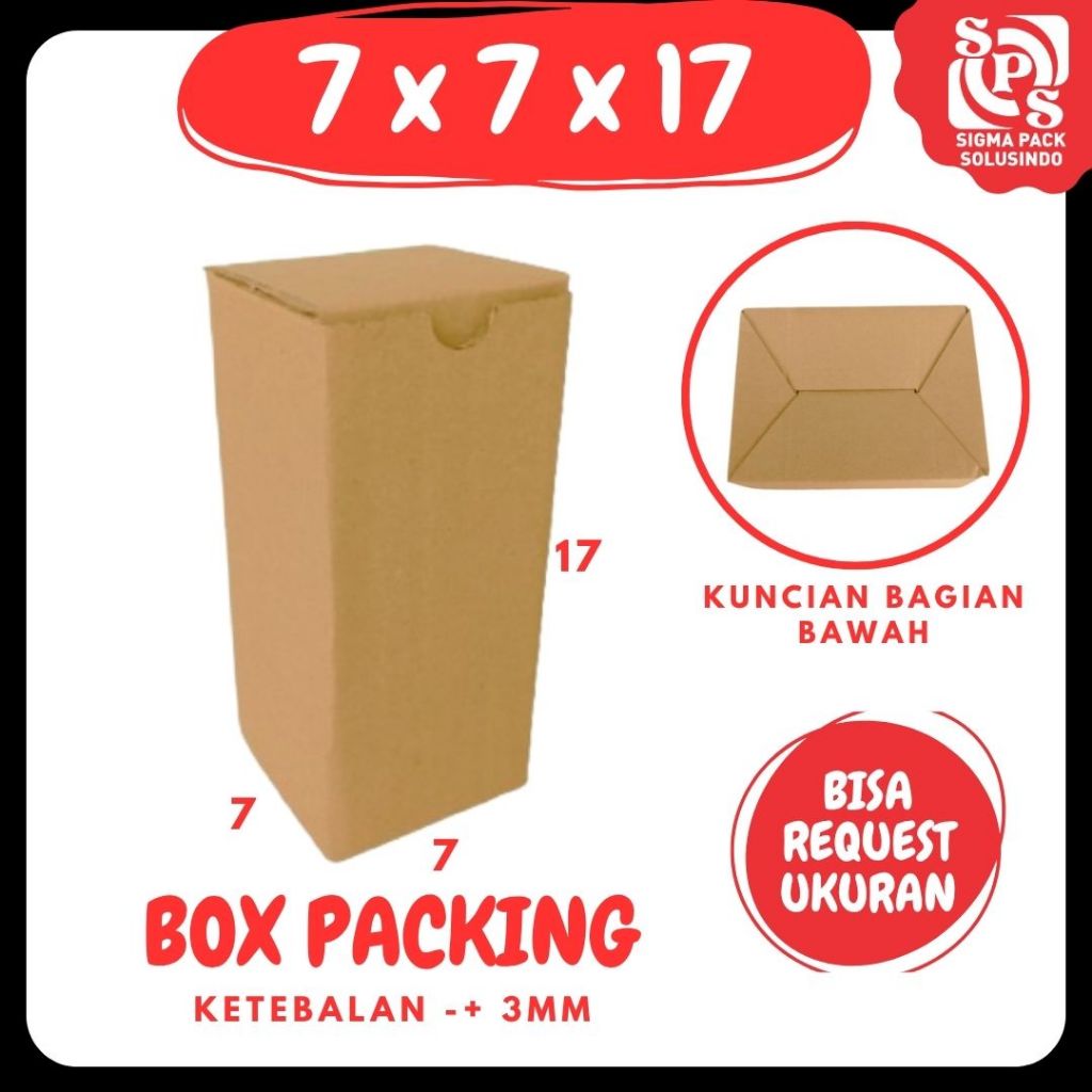 

Kardus 7x7x17 Box A0 Packing Karton Dus Kotak Kemasan Botol Obat Madu Zigma Shop