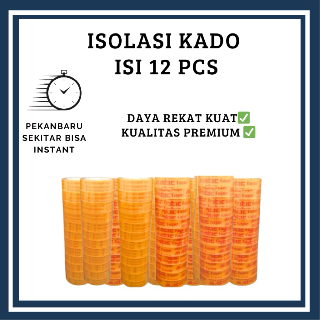 

Obraalll isolasi Super clear /tape matic slop / stationary tape isolasi kado / selotip transparan