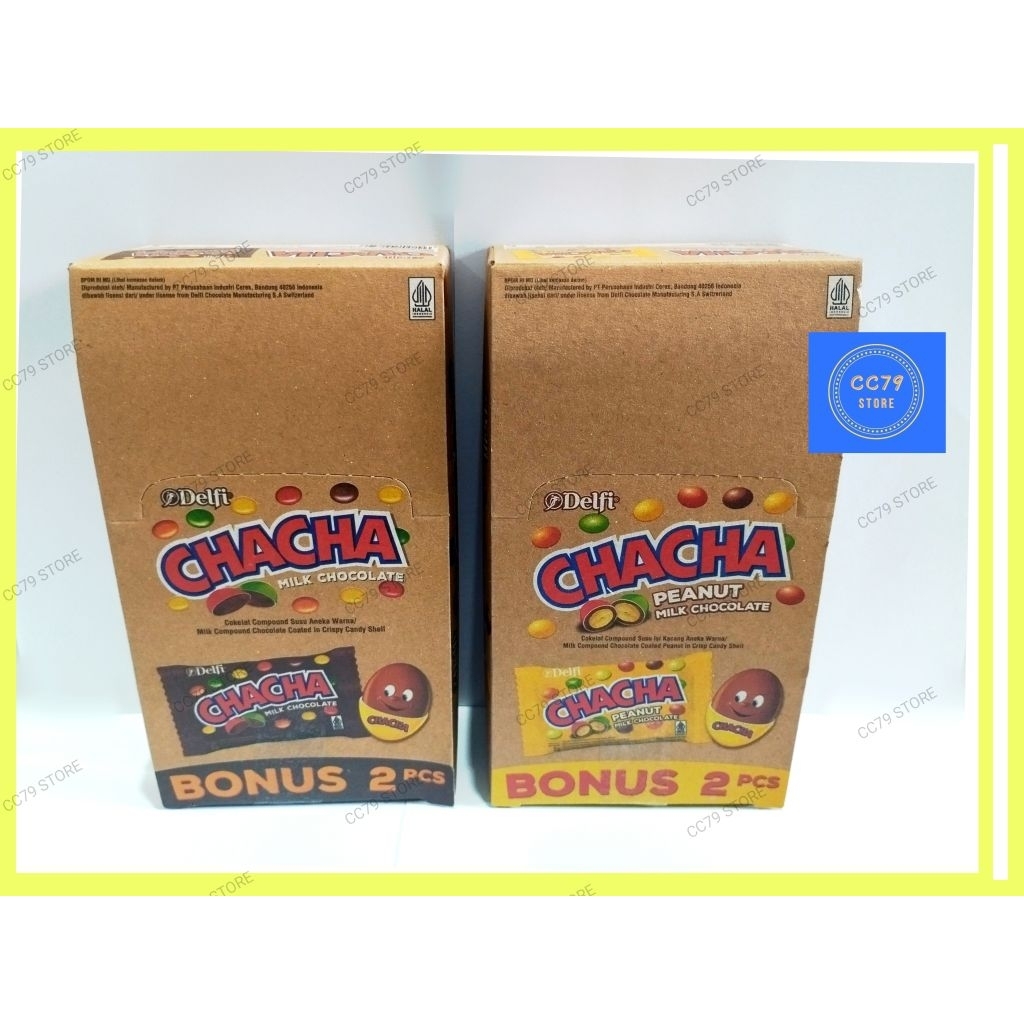 

Delfi ChaCha Peanut Milk Choco Renceng 20x5gr bonus 2