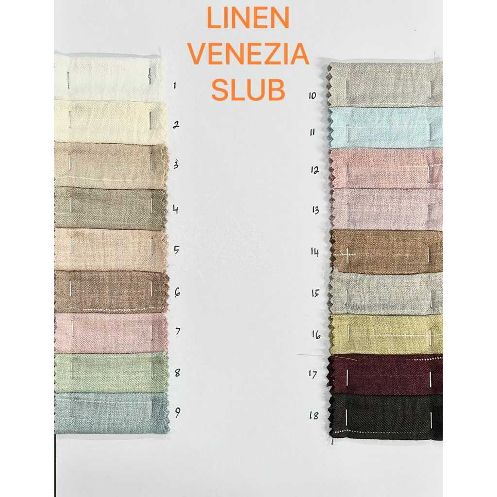 Kakania Textile 1 Roll Kain LINEN VENEZIA SLUB