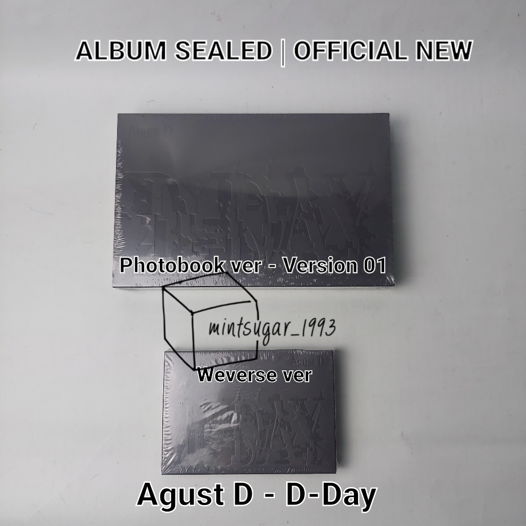 [ READY SEALED OFFICIAL NEW ] Agust D - D-Day [ Regular / Standard / Photobook ver | Weverse Album v