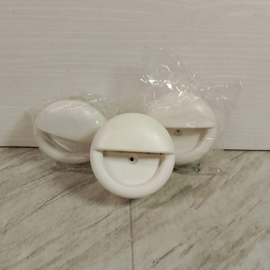 Tarikan Handle PVC Pintu Kamar Mandi Plastik Warna Putih Bulat