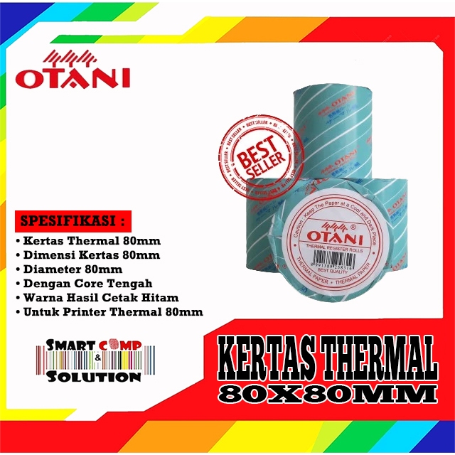 

Kertas Thermal Otani 80x80 mm / 80 x 80 mm / 80x80mm Paper Nota Struk kasir