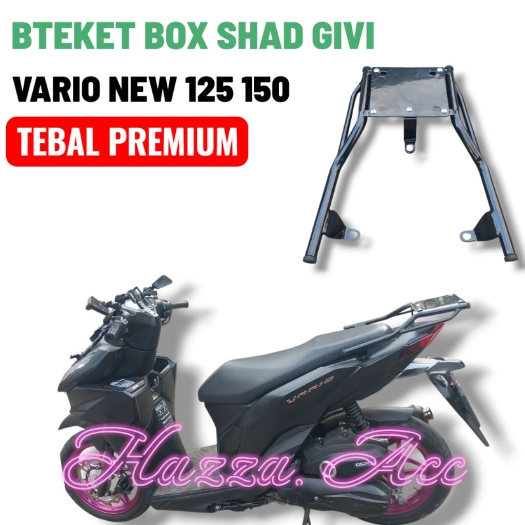 BREKET BOX SHAD GIVI dan KAPPA HONDA VARIO 125 150 NEW