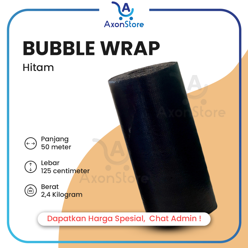 

BUBBLE WRAPPING HITAM 125cm x 50m Buble Wrapping Standar Murah