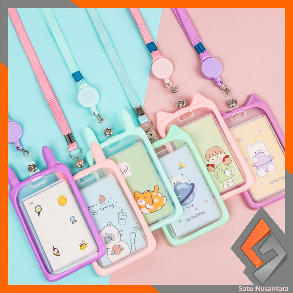 

EC SN-C324 Name Tag ID Card Holder Karakter Kelinci Bear Gantungan Kartu Nama Atau Panitia Motif Kartun / Tali ID Card Nama / Gantungan Tali Kartu Akses Kantor MRT Busway Lanyard