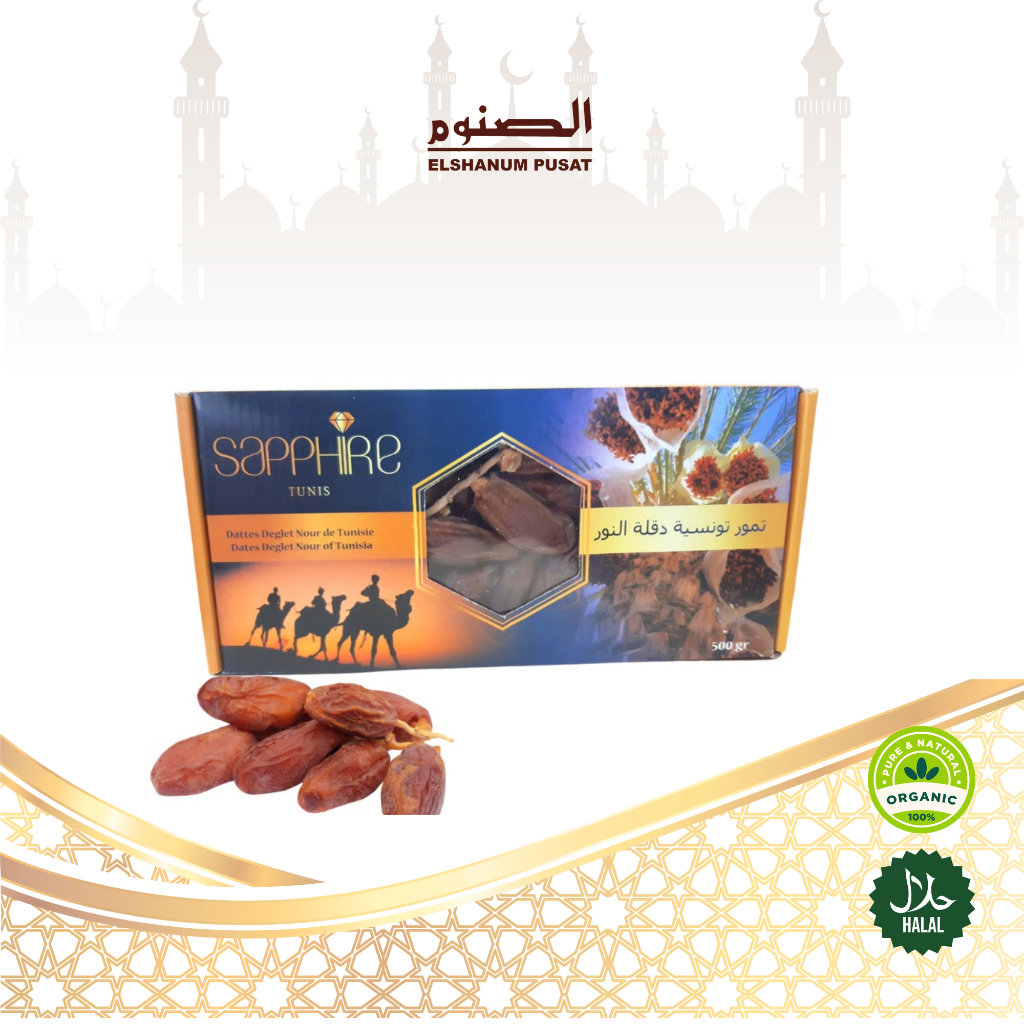 

Kurma Palm Tunis sapphire 500gr / Tunisia Tangkai 500gr / Palm Frutt 500gr / Elshanum