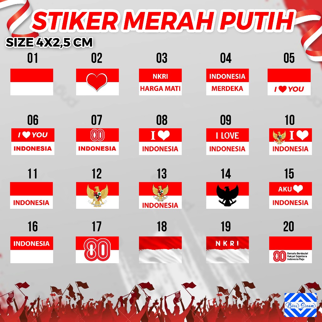 

Sticker Pipi INDONESIA Banyak Model Murahhh