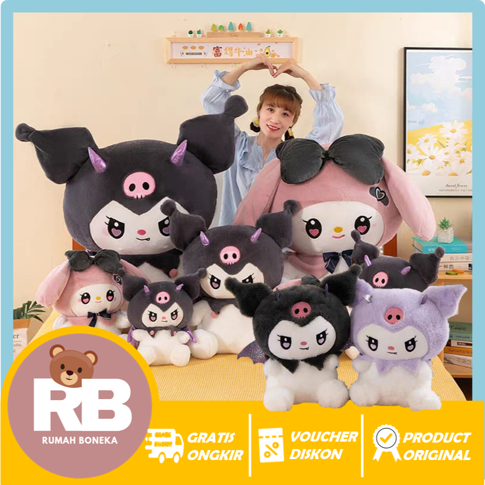 B0020 - Kuromi Devil / Boneka Kuromi / Kuromi Doll / Sanrio Doll / Boneka Sanrio / Kuromi / Black Ku