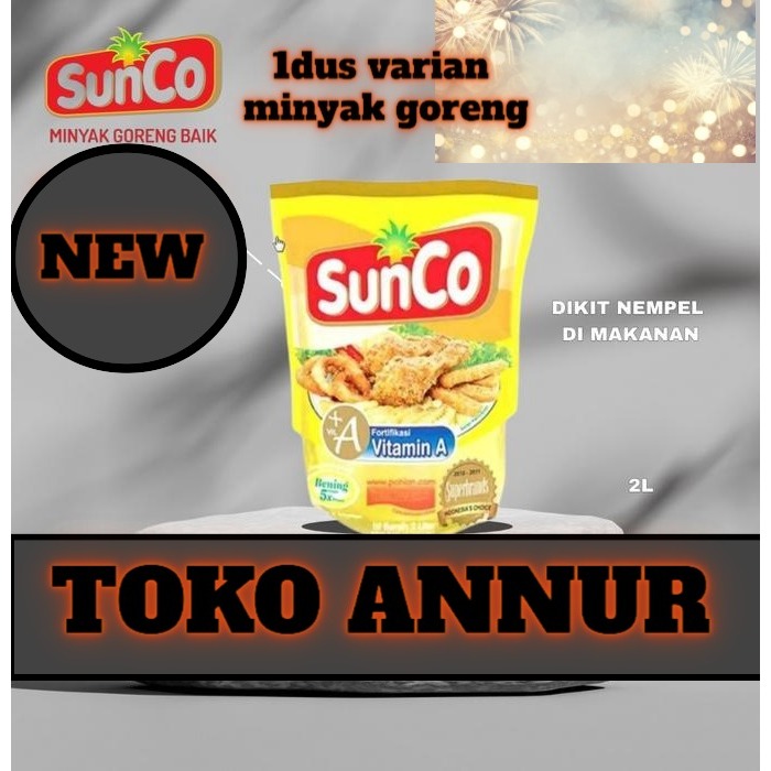 

1dus minyak goreng sunco 2lt kemasan refill premium , varian minyak goreng