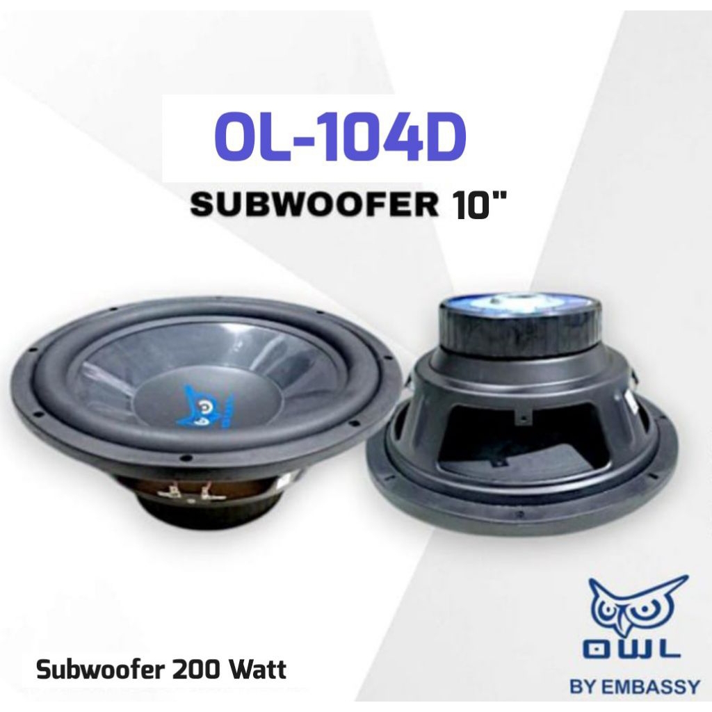 Speaker Subwoofer 10 Inch OWL OL-104D Double Coil Original