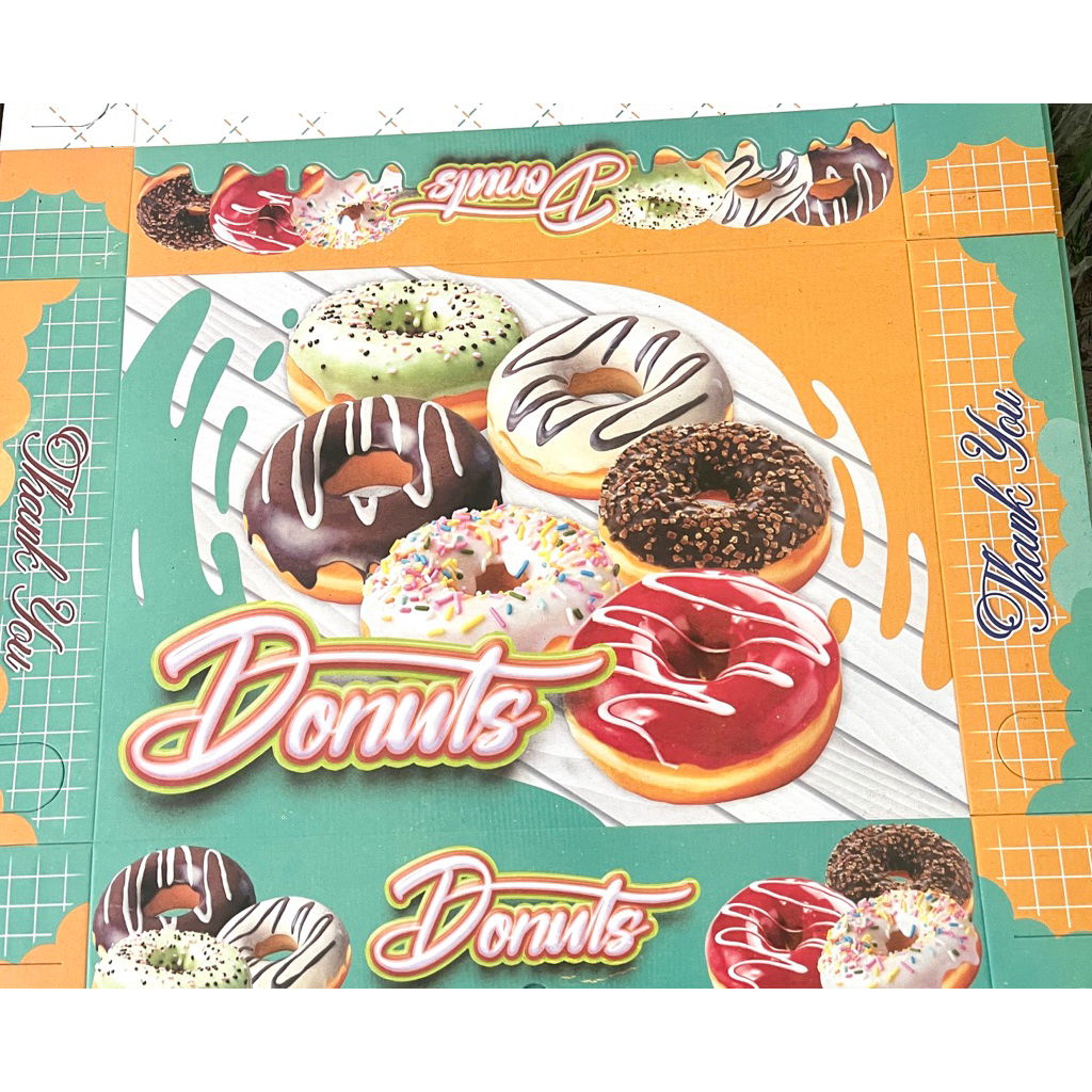 BOX DONAT ISI 6 pcs | KOTAK DONAT MOTIF ~ GALERI PLASTIK FROZEN FOOD