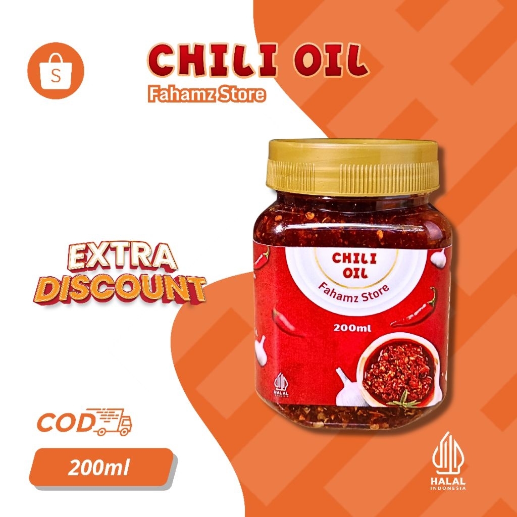 

Chili Oil / Minyak Cabai toples 200ml by Fahamzstore