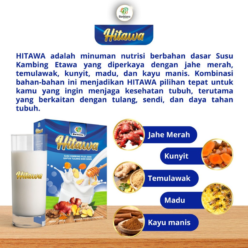 

HITAWA Susu Kambing Etawa plus Ekstrak Jahe Merah