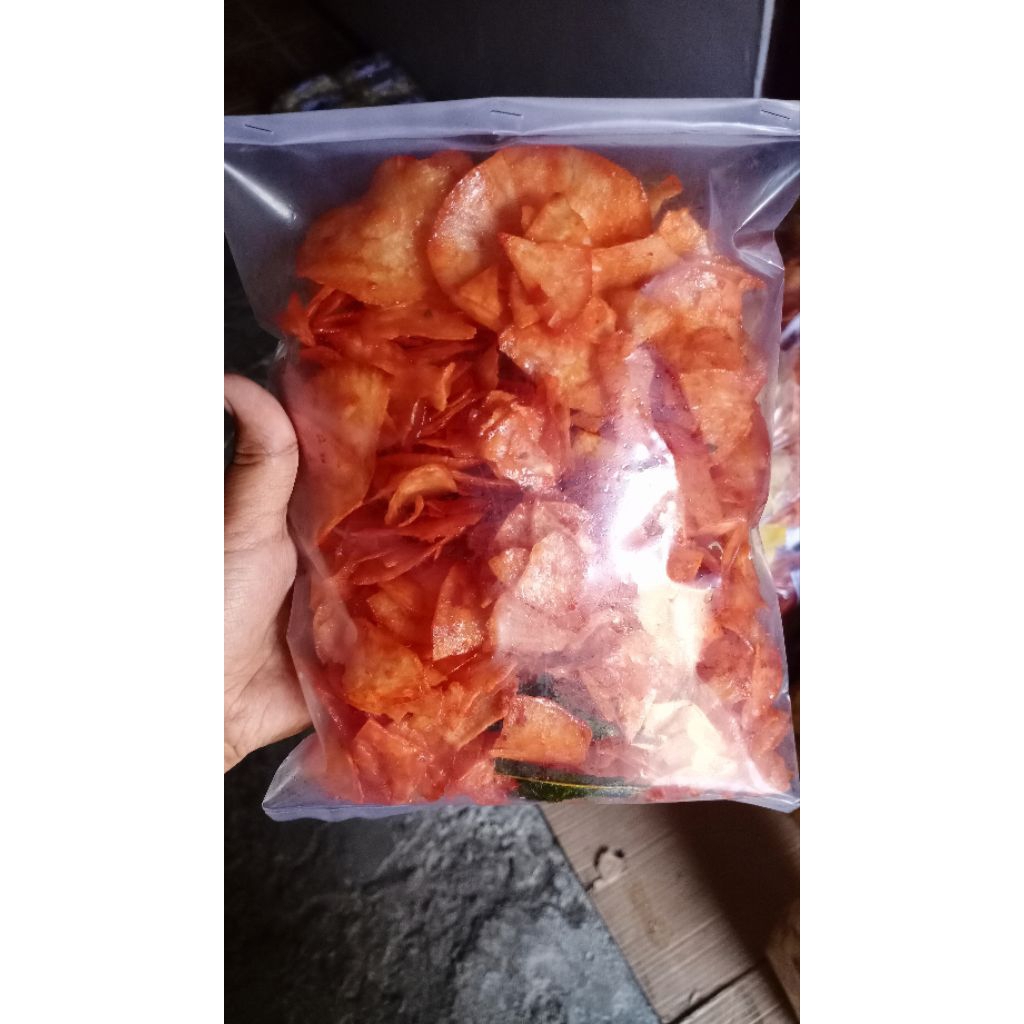 

keripik singkong bumbu sambal balado pedas berat 500gram