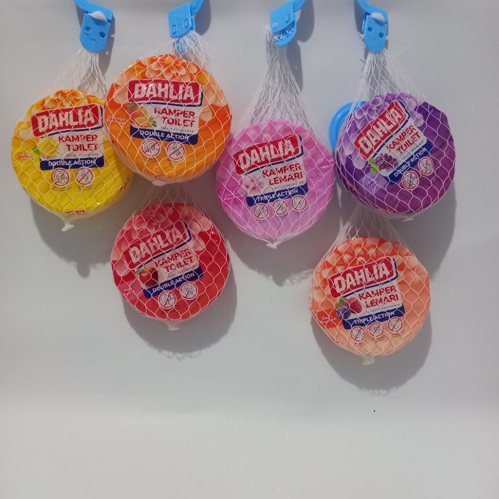 Dahlia kamper lemari,toilet 75 gr berry,cherry,lemon,grape,apel,orange