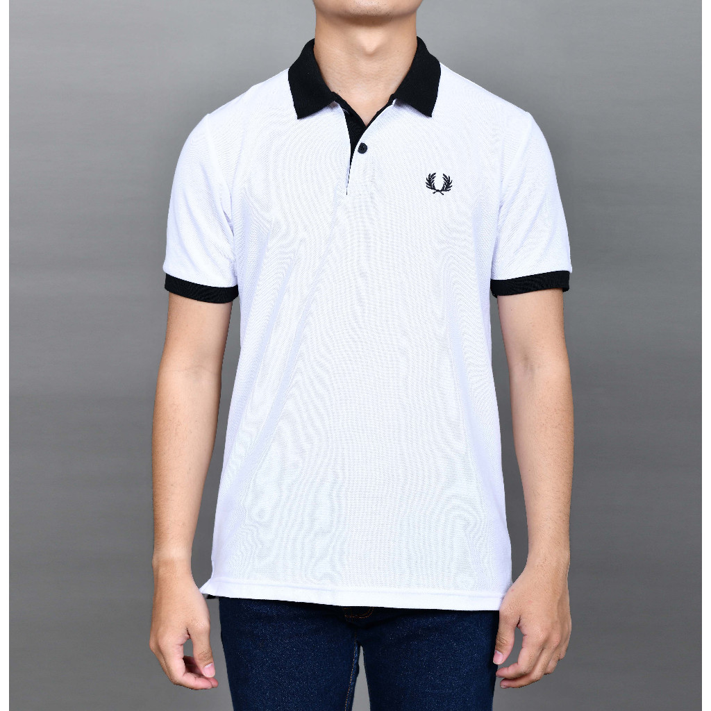 Kaos Kerah Pria Fred_Perry - Kaos Polo Shirt J8BW Premium