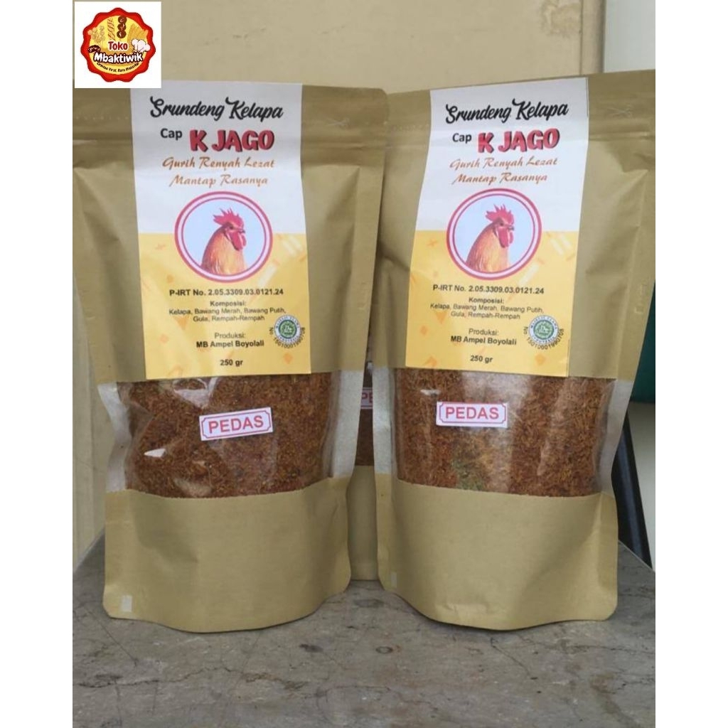 

serundeng kelapa cap k jago 250 gram srundeng kelapa cap k jago 250 gram