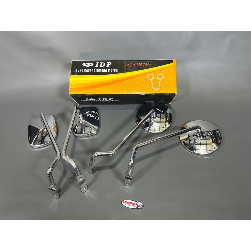 Spion miror bulat & Kotak idp Chrome Vespa super sprint px excel pts New px dsb.  batang langsung Se