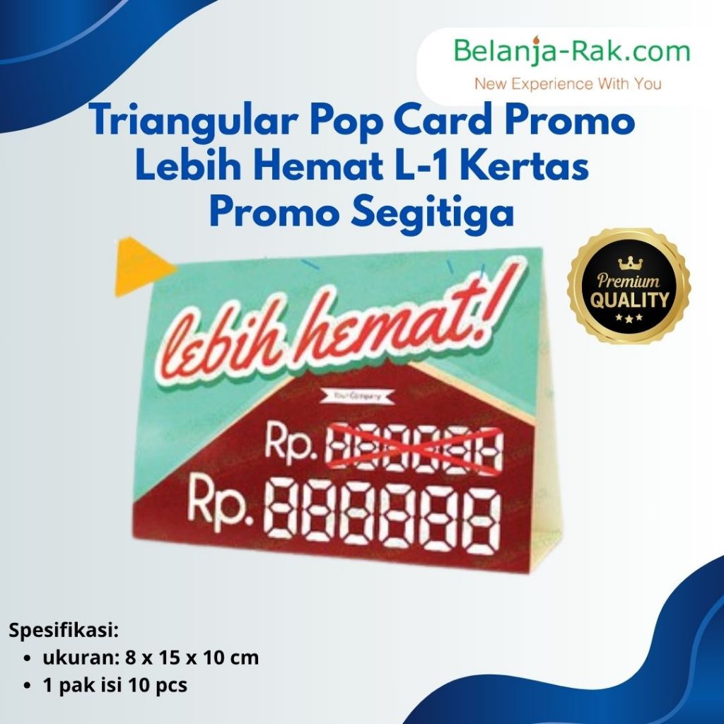 

Triangular Pop Card Promo Lebih Hemat L-1 Kertas Promo Segitiga