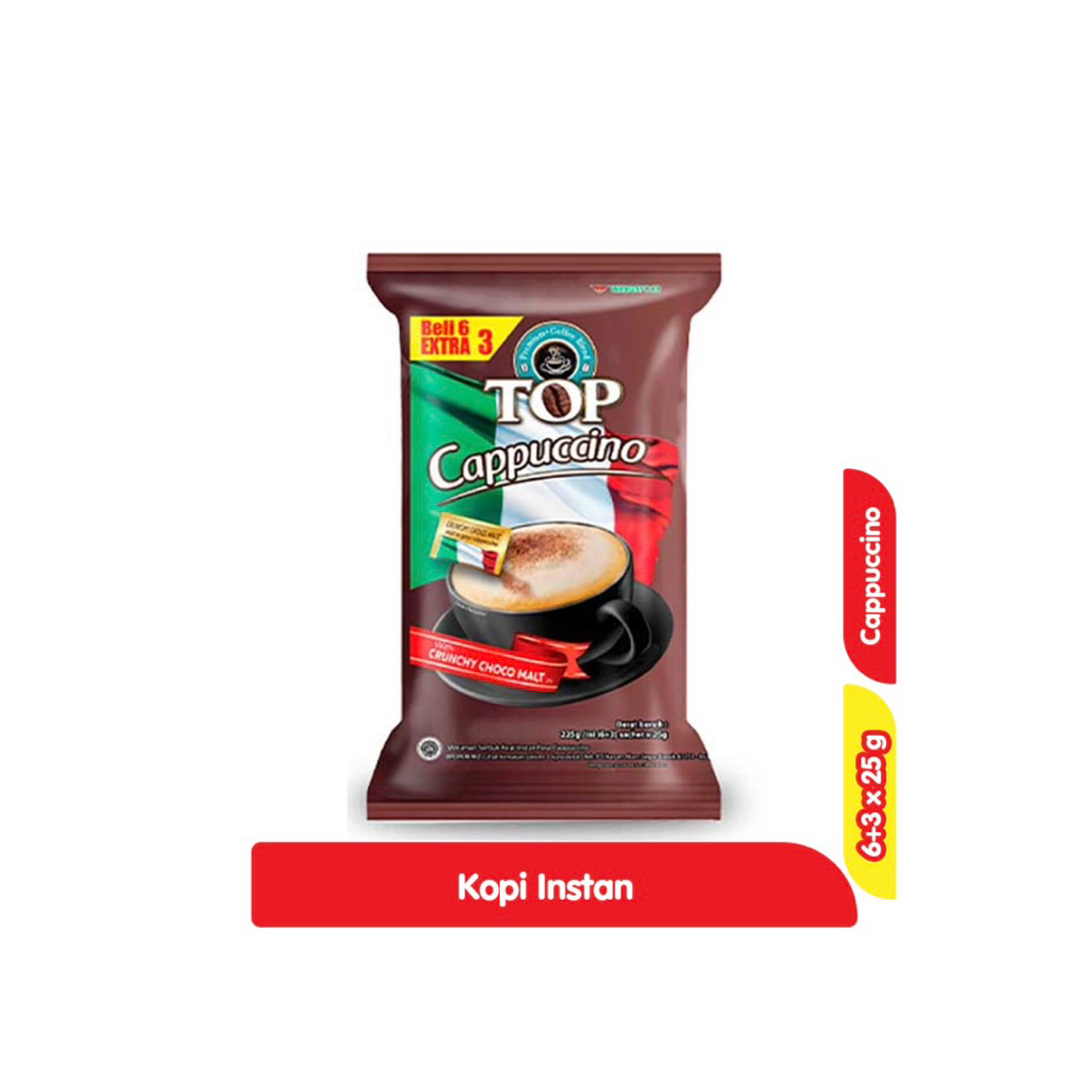 

TOP COFFEE CAPPUCCINO SACHET 6+3 x 25 gram