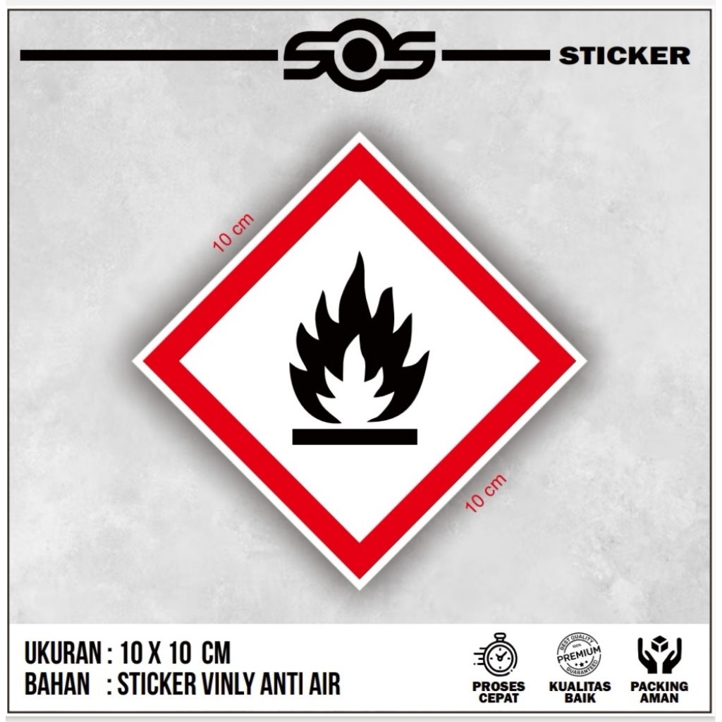 

STICKER SIGN / STICKER TANDA + STICKER LABEL PERINGATAN B3 BAHAN MUDAH TERBAKAR + STICKER LABEL + STICKER PERINGATAN
