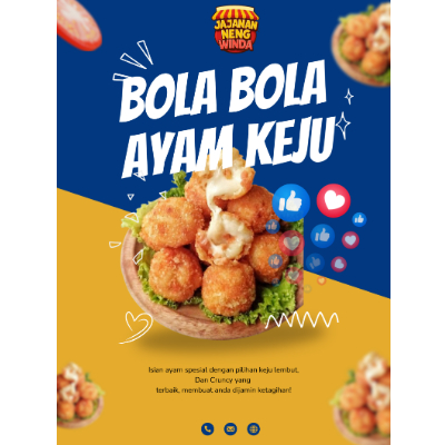 

Bola Bola ayam keju / Bola ayam isian keju / jajanan enak / jajanan viral