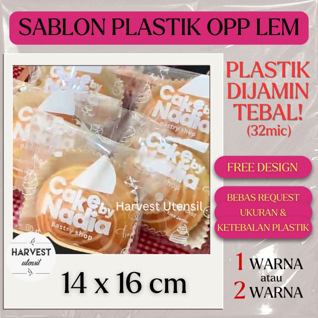 

Sablon Plastik OPP Lem 14x16 Tebal 30micron 06 Packaging Roti Bakery Makanan Aksesoris Donat Kue