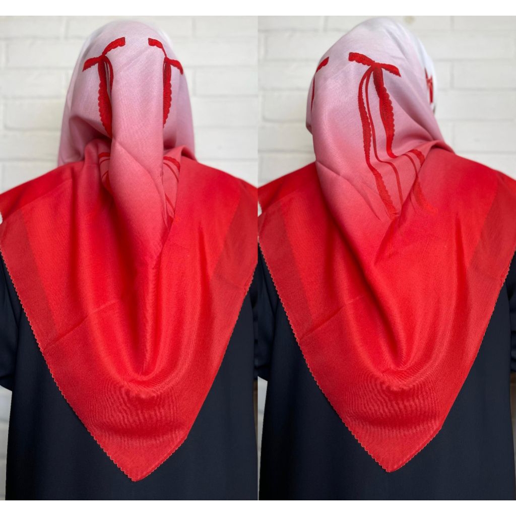 HIjab segiempat edisi KEMERDEKAAN | Hijab merah putih| Hijab agustusan| hijab motif kemerdekaan terb