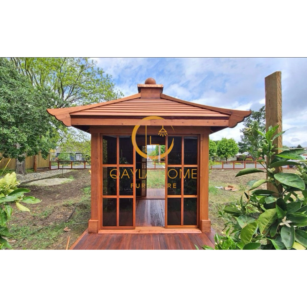 Rumah kebun | Mushola kayu jati | Gazebo taman | Rumah kayu | Saung gazebo