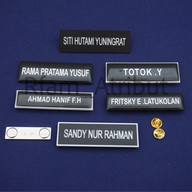 

Name Tage Papan Nama Resin Bhayangkari polri Brimob Satpam Pol pp Asn Pns Premium