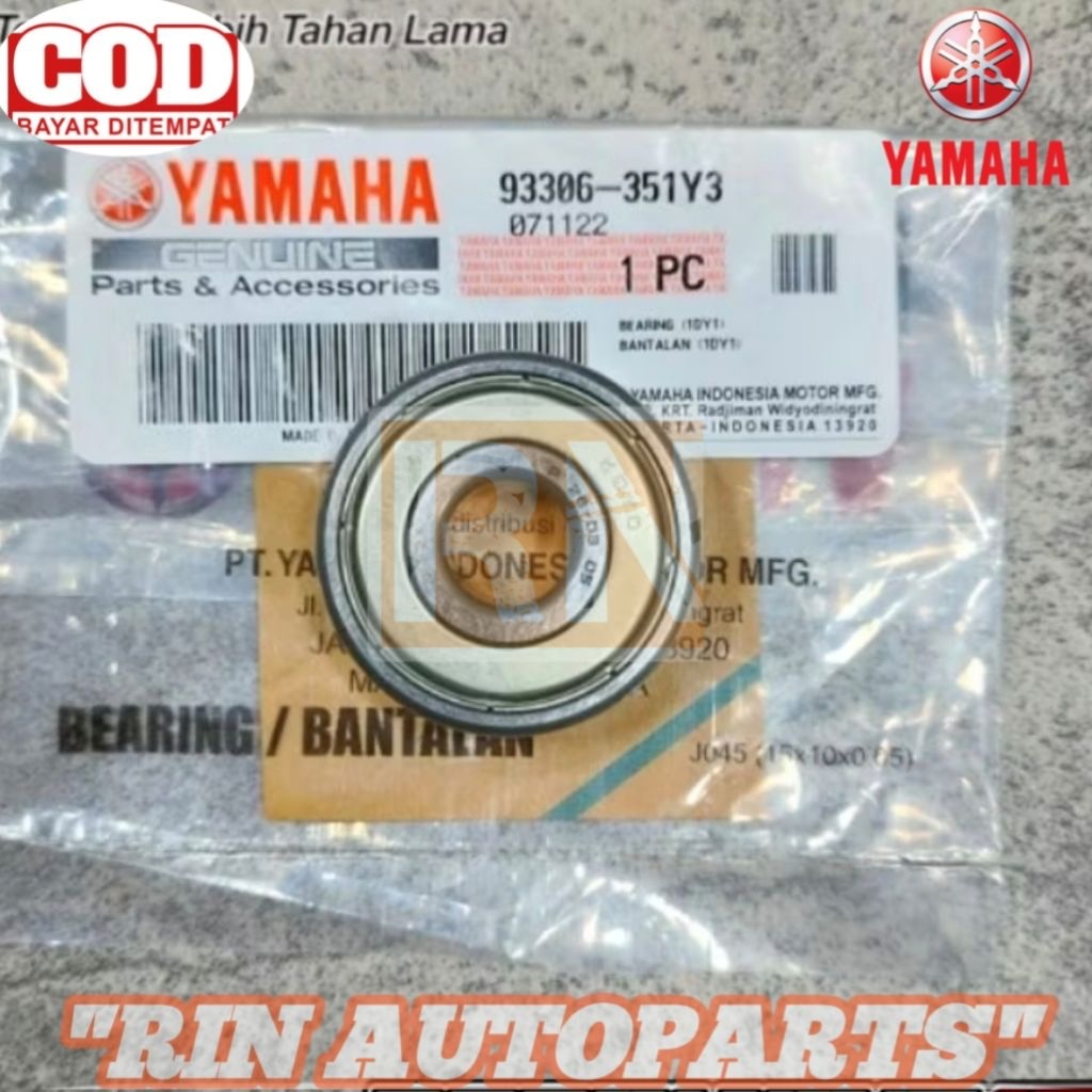 SATUAN LAHER BEARING 6301 TROMOL RODA BELAKANG F1ZR FIZR ALFA VEGA JUPITER ORIGINAL YAMAHA 93306-351