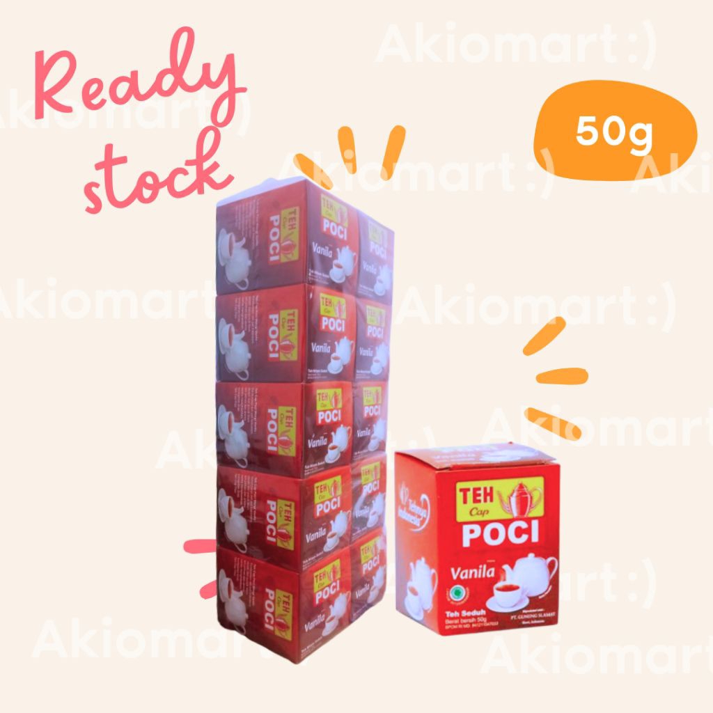 

Teh Cap Poci Vanila 50 gram Teh Poci Vanila Tubruk 50 g